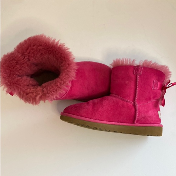 UGG Other - Ugg Pink/Magenta Furry Boots Kids Size 5-5.5